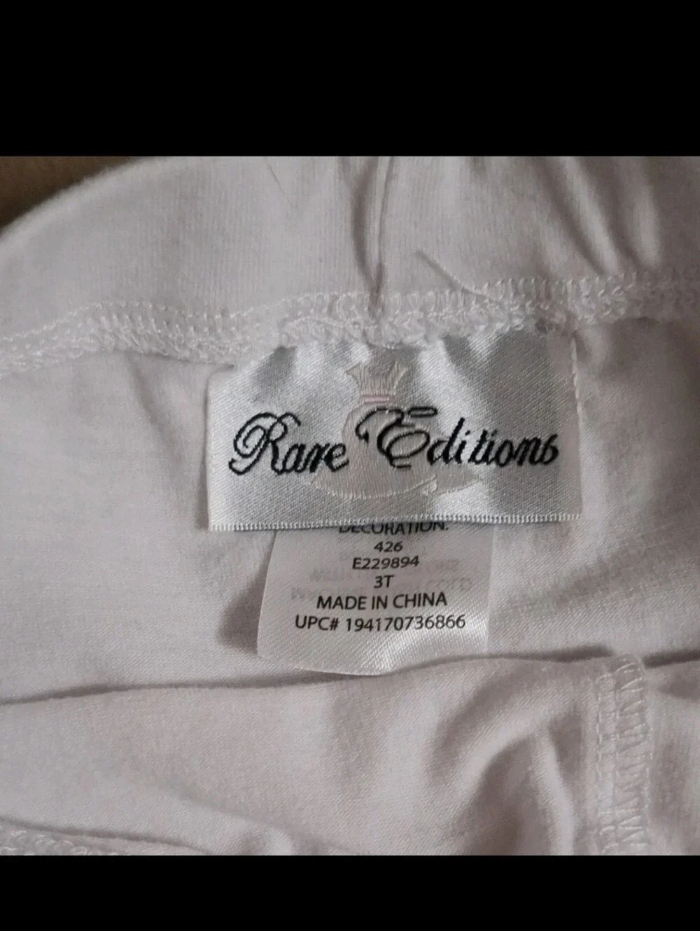 Rare Editions 3T Lilac Ruffled Dress with White Leg Bottoms